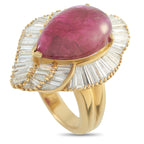 18K Yellow Gold 1.89ct Diamond and Ruby Ring