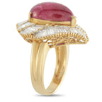18K Yellow Gold 1.89ct Diamond and Ruby Ring