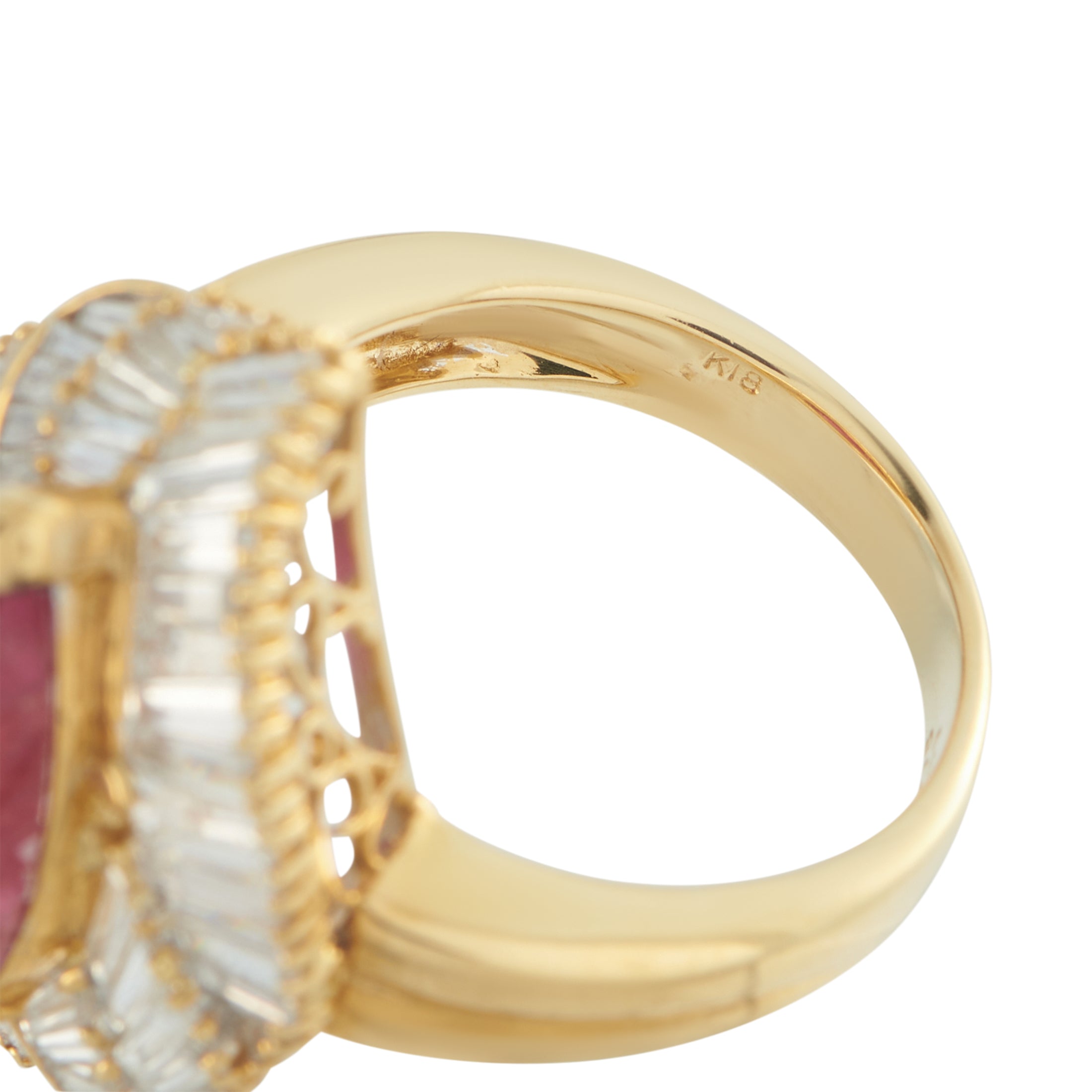 18K Yellow Gold 1.89ct Diamond and Ruby Ring