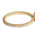 18K Yellow Gold 0.27ct Diamond and Ruby Ring