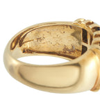 18K Yellow Gold 0.60ct Diamond and Sapphire Ring