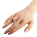 14K Yellow Gold 2.15ct Diamond and Sapphire Ring