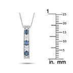 Exclusive Platinum 0.10ct Diamond and Alexandrite Bar Necklace