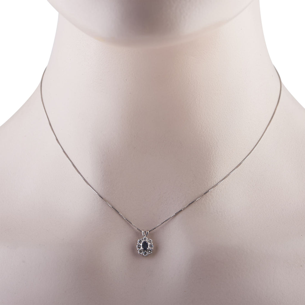 Exclusive Platinum 0.41ct Diamond and Alexandrite Pendant Necklace