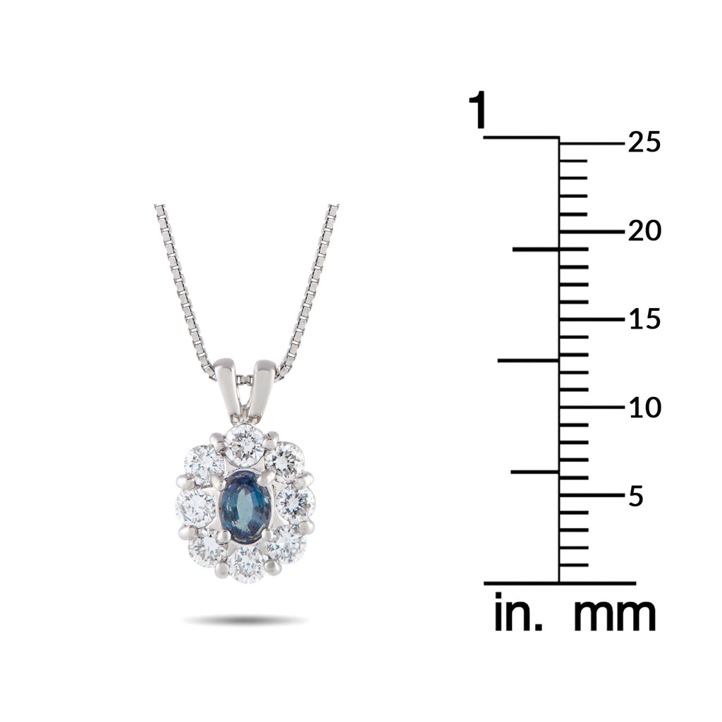Exclusive Platinum 0.41ct Diamond and Alexandrite Pendant Necklace