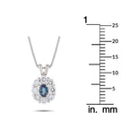 Exclusive Platinum 0.41ct Diamond and Alexandrite Pendant Necklace