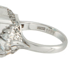 Exclusive Platinum 0.81ct Diamond and Aquamarine Ring