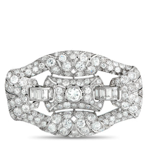 Platinum 5.04ct Diamond Art Deco Brooch