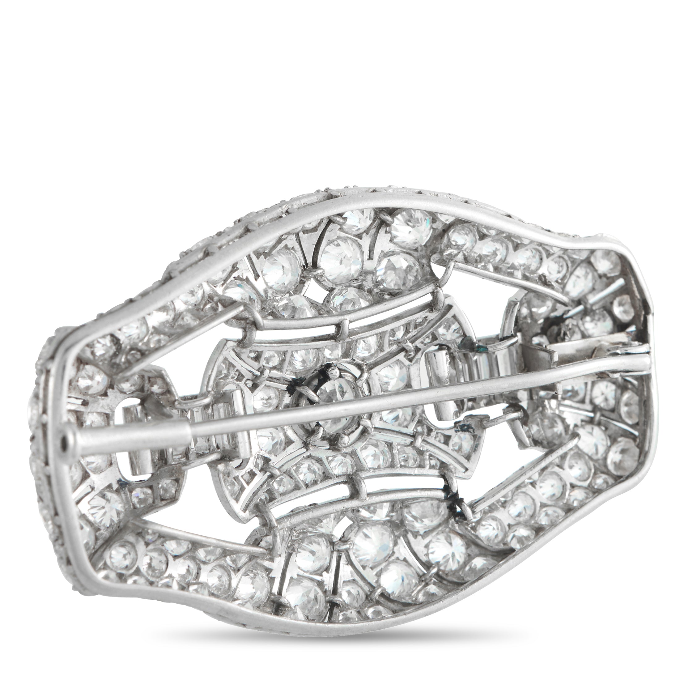 Exclusive Platinum 5.04ct Diamond Art Deco Brooch