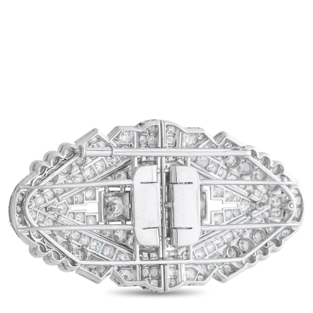 Platinum 10.50ct Diamond Brooch