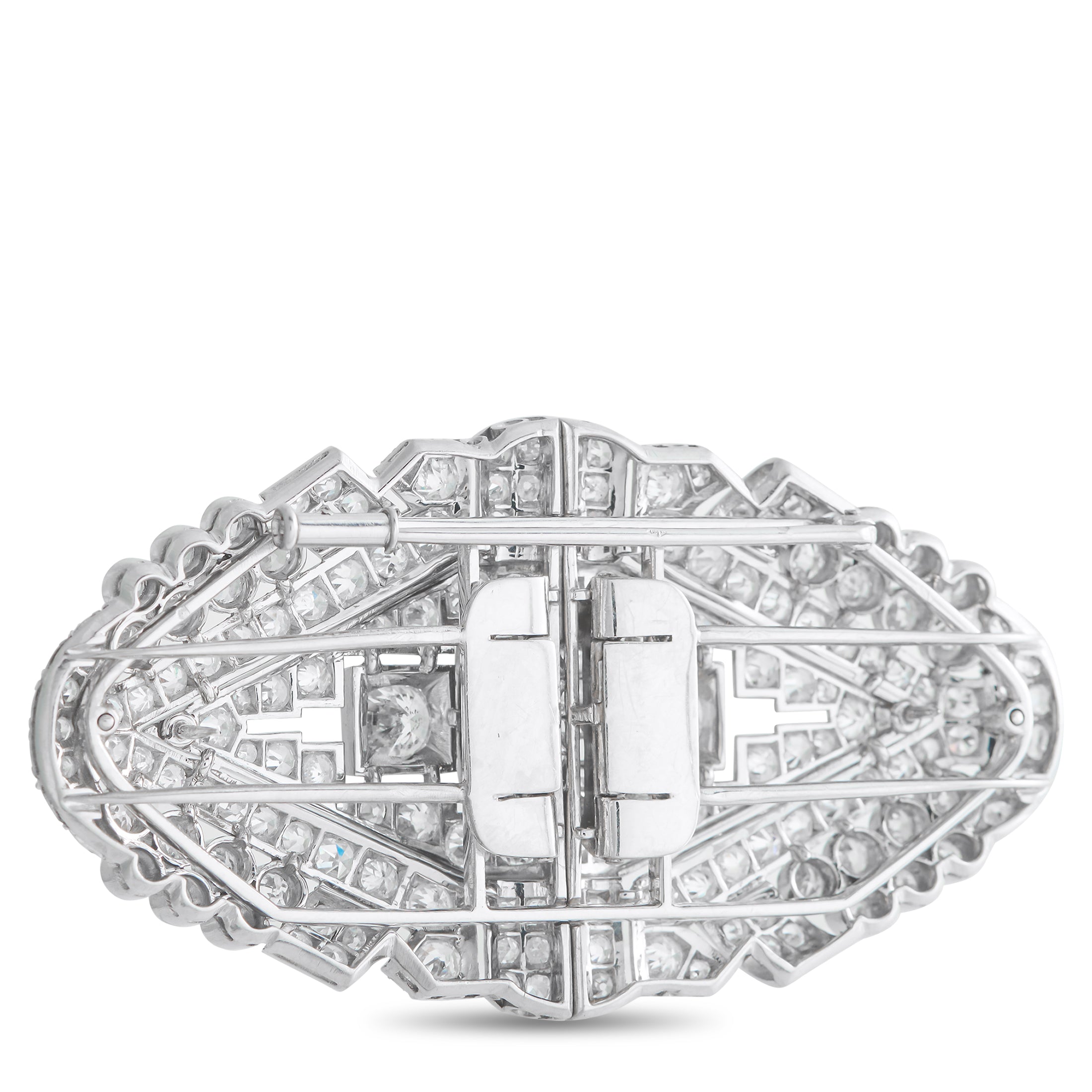 Platinum 10.50ct Diamond Brooch