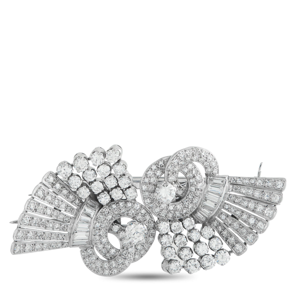Platinum 9.25ct Diamond Brooch