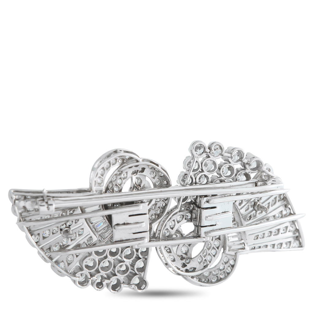 Platinum 9.25ct Diamond Brooch