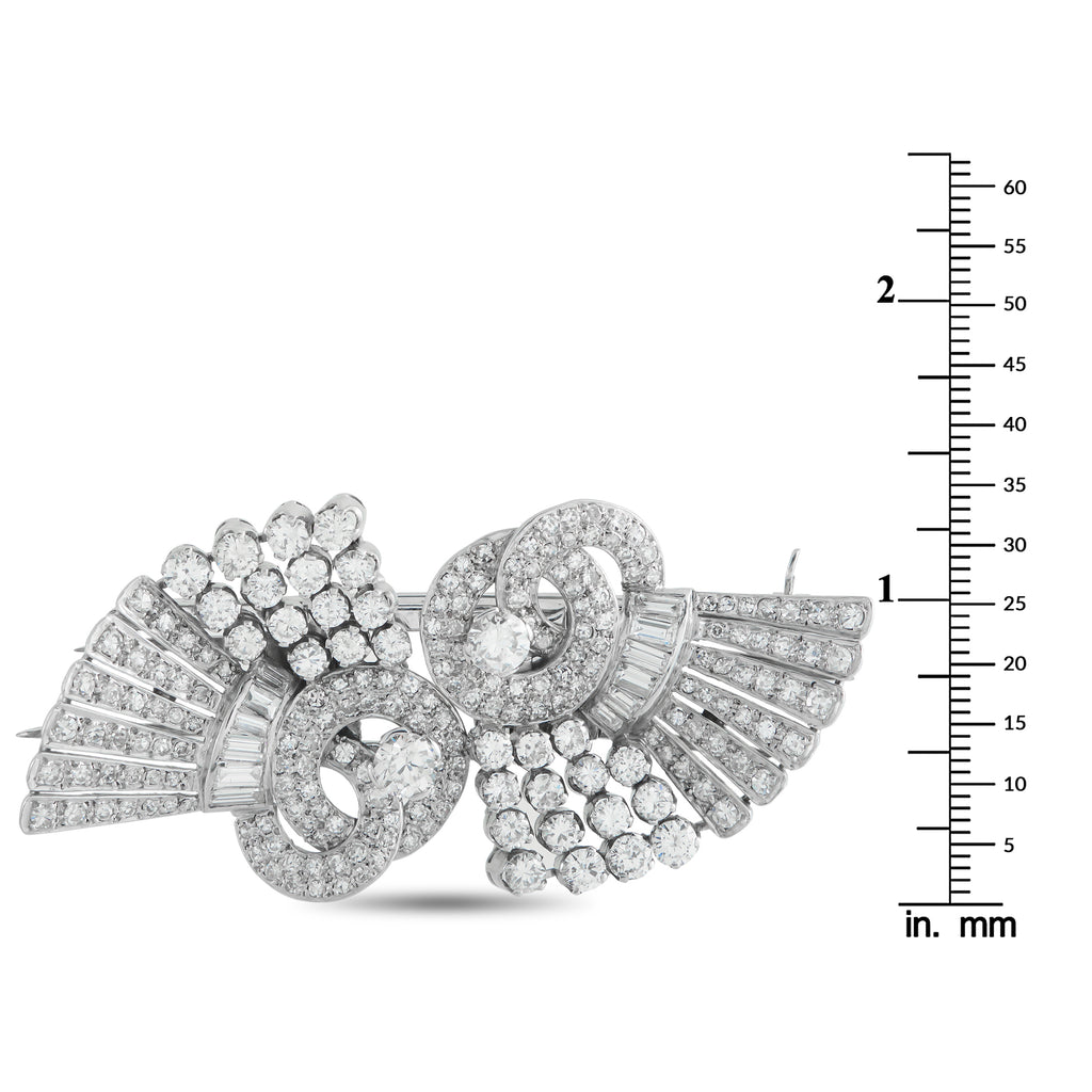 Platinum 9.25ct Diamond Brooch