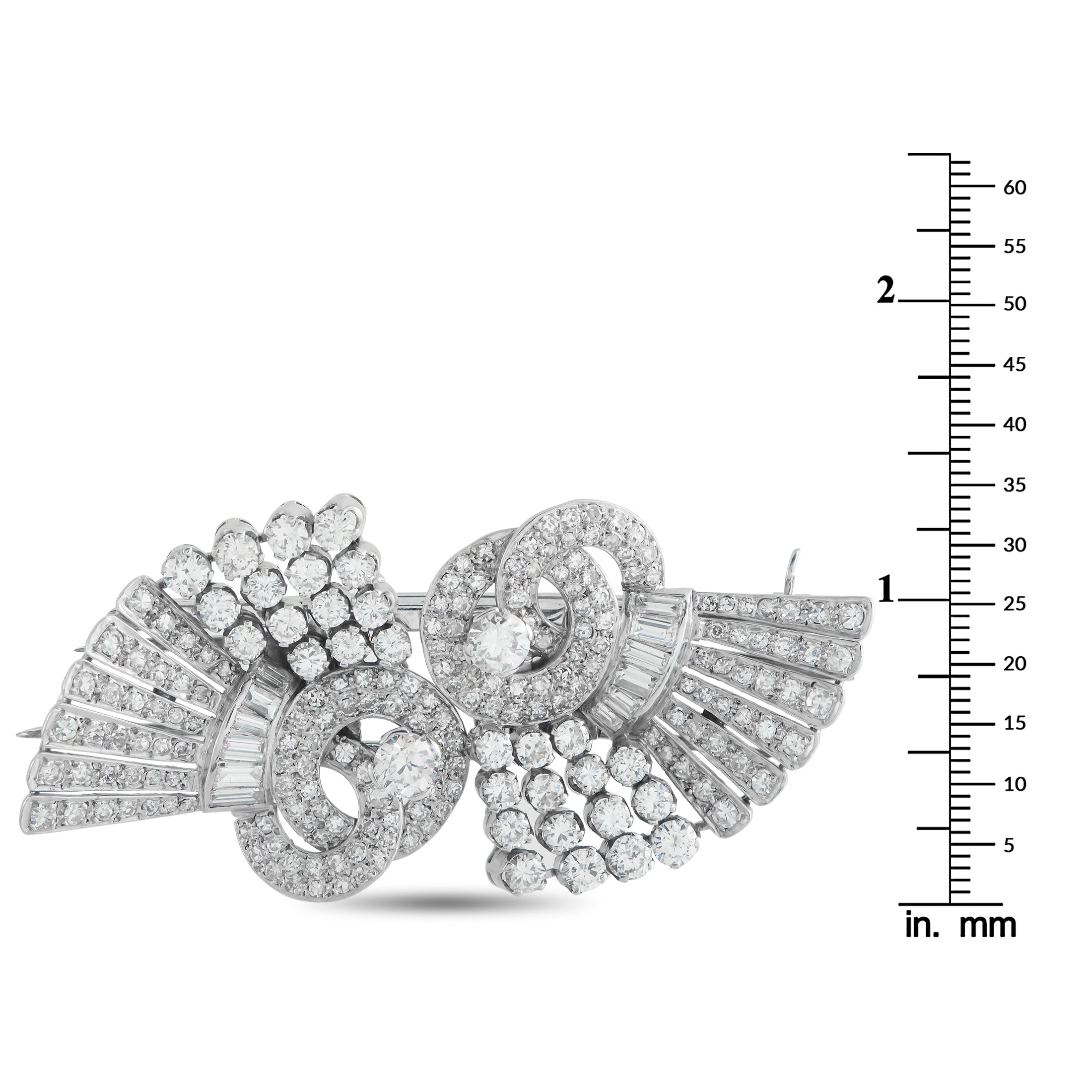 Platinum 9.25ct Diamond Brooch