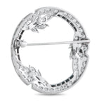 Art Deco Platinum 1.70ct Diamond and Sapphire Brooch