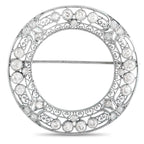 Platinum 3.75ct Diamond Wreath Brooch