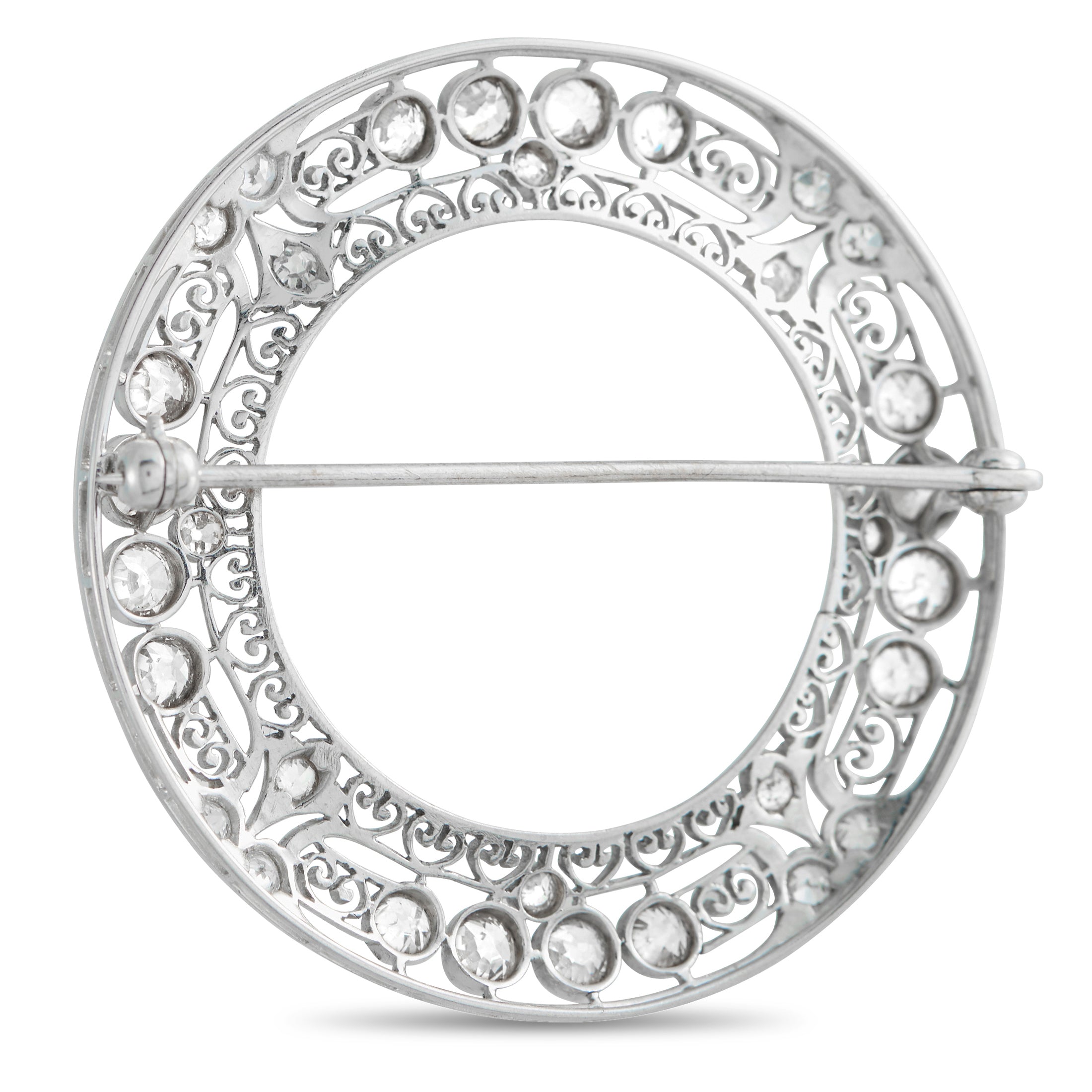 Platinum 3.75ct Diamond Wreath Brooch
