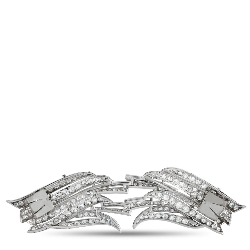 Platinum 9.0ct Diamond Wings Brooch