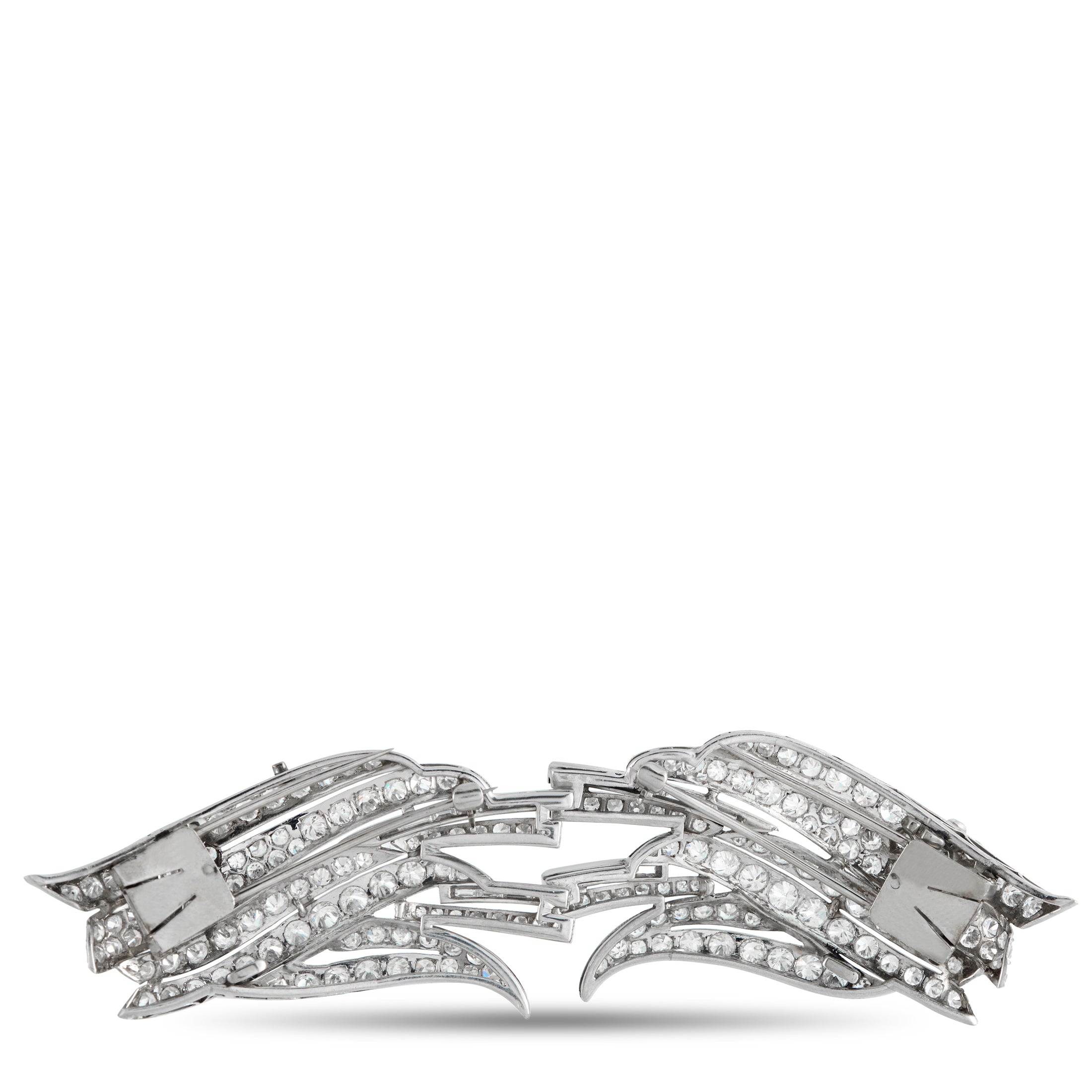 Platinum 9.0ct Diamond Wings Brooch