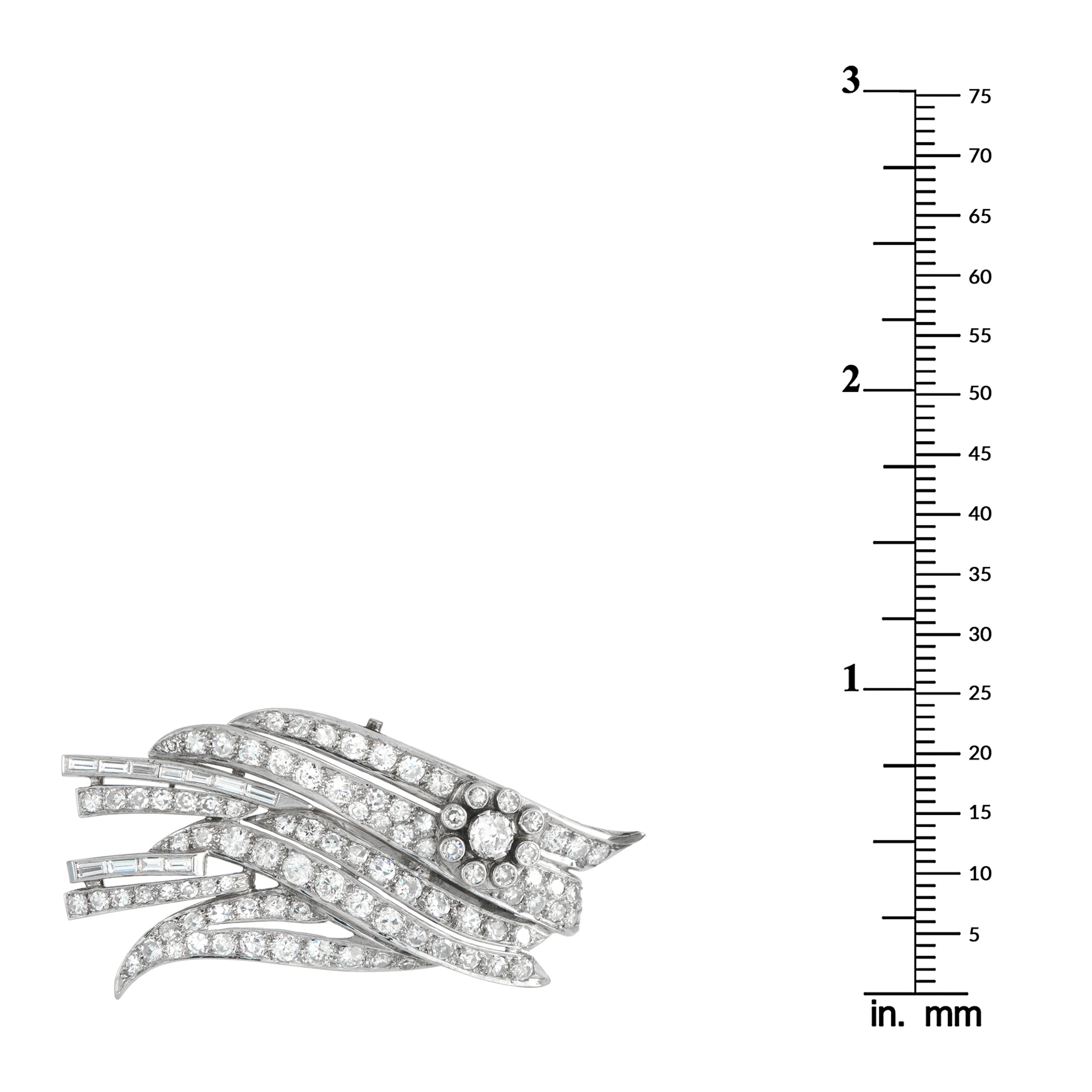 Platinum 9.0ct Diamond Wings Brooch