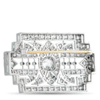 Platinum 3.70ct Diamond Art Deco Brooch