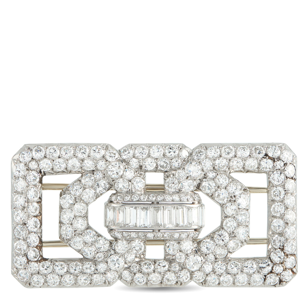 Platinum 7.50ct Diamond Brooch