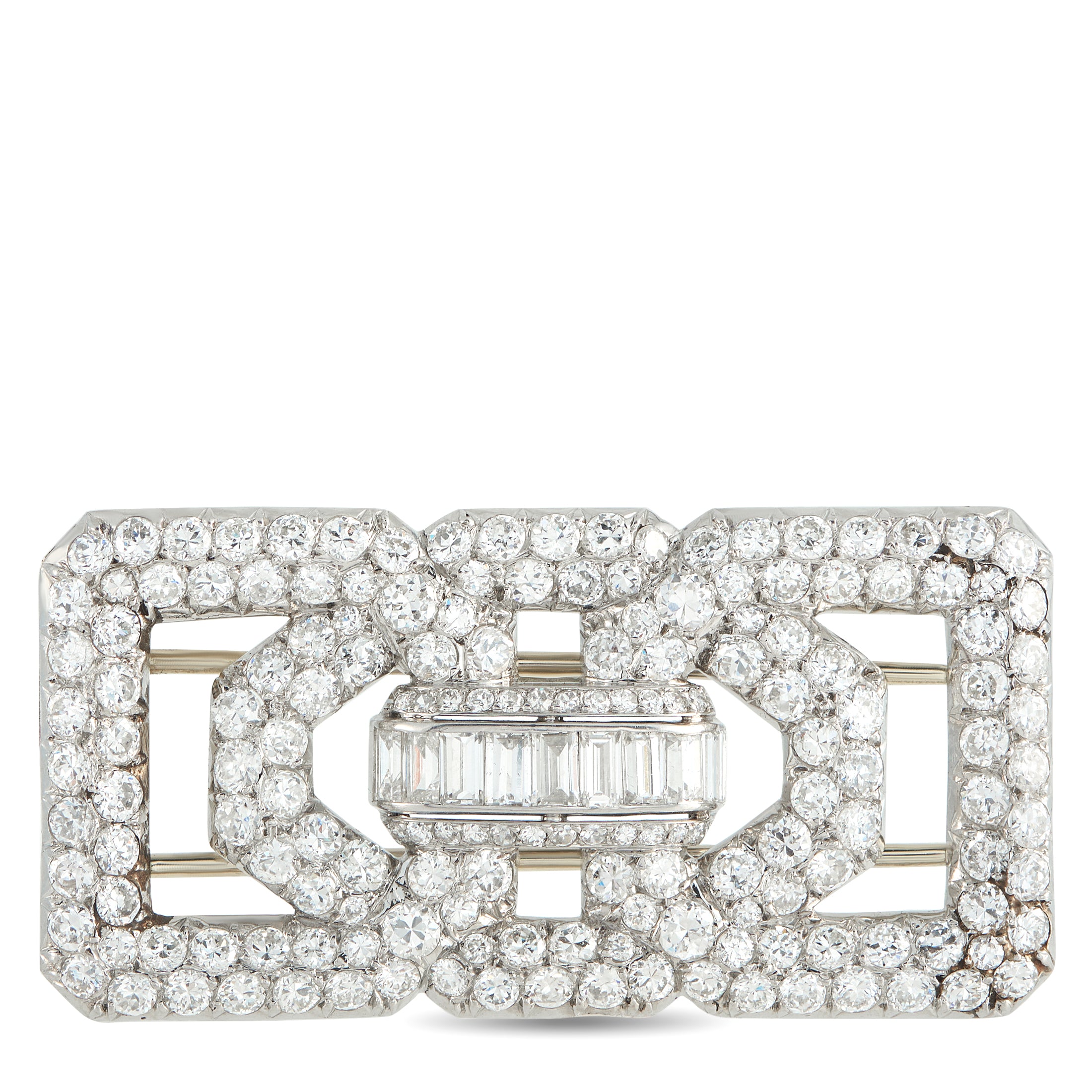 Platinum 7.50ct Diamond Brooch