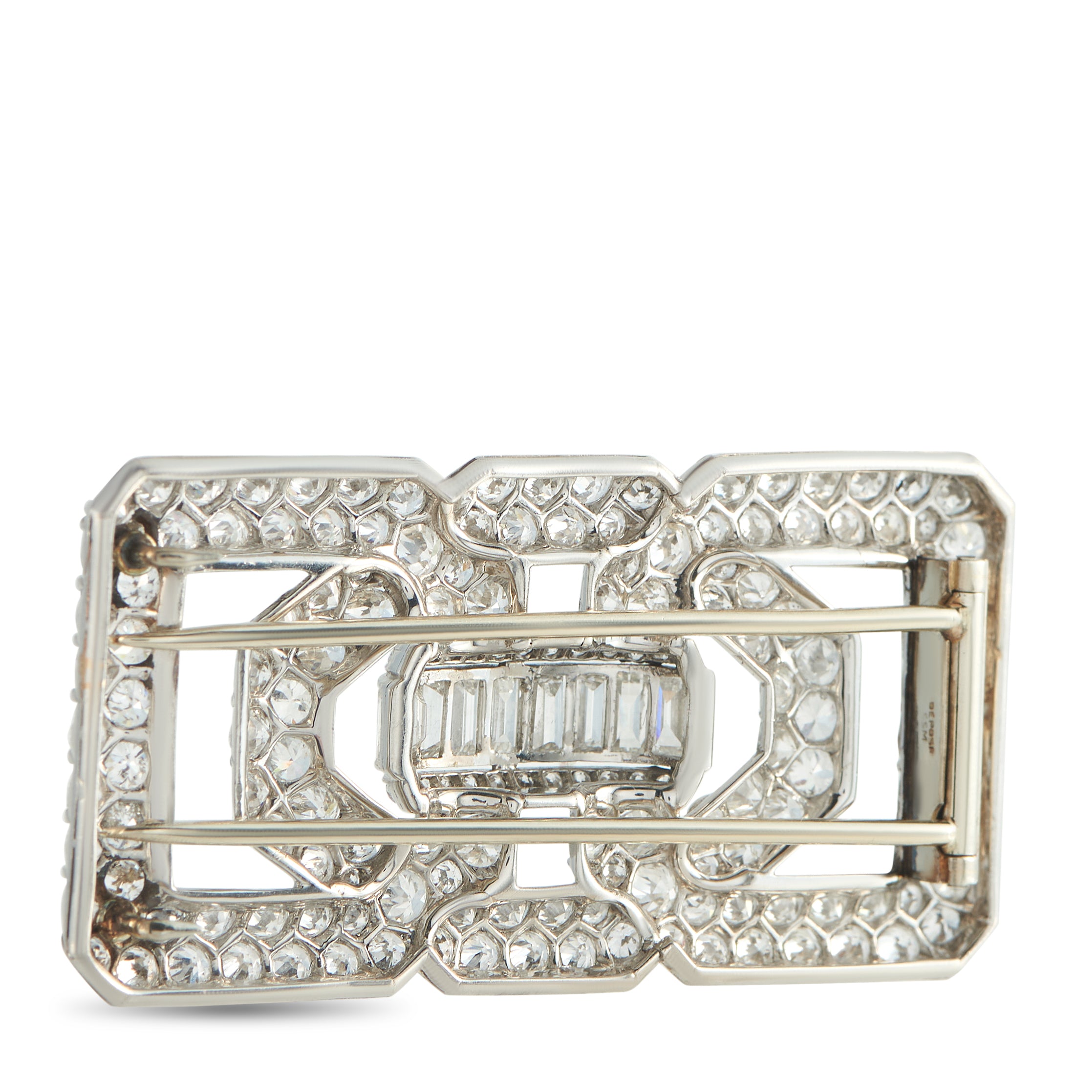 Platinum 7.50ct Diamond Brooch