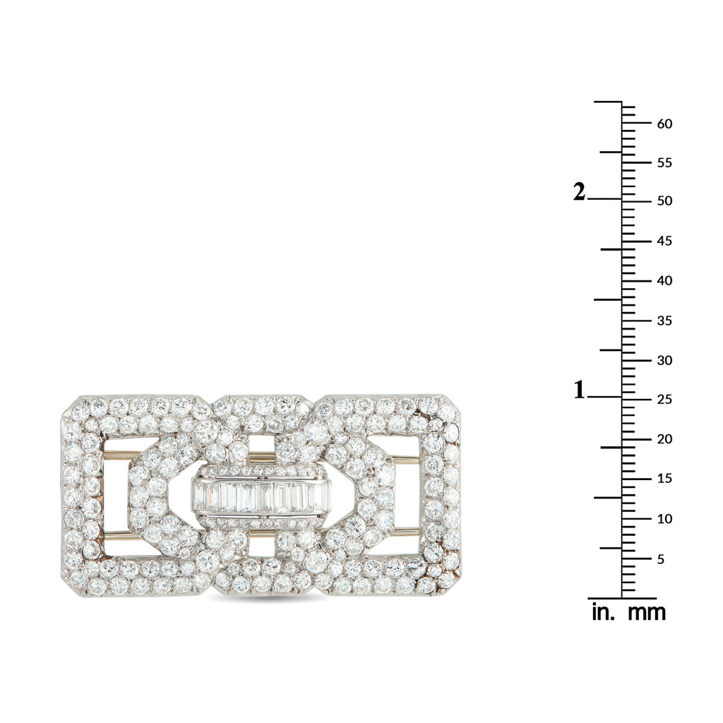 Platinum 7.50ct Diamond Brooch