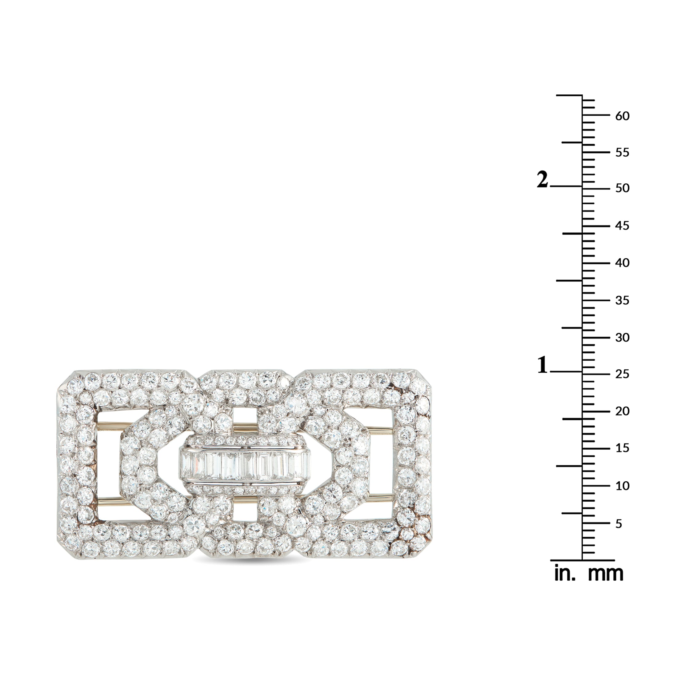 Platinum 7.50ct Diamond Brooch