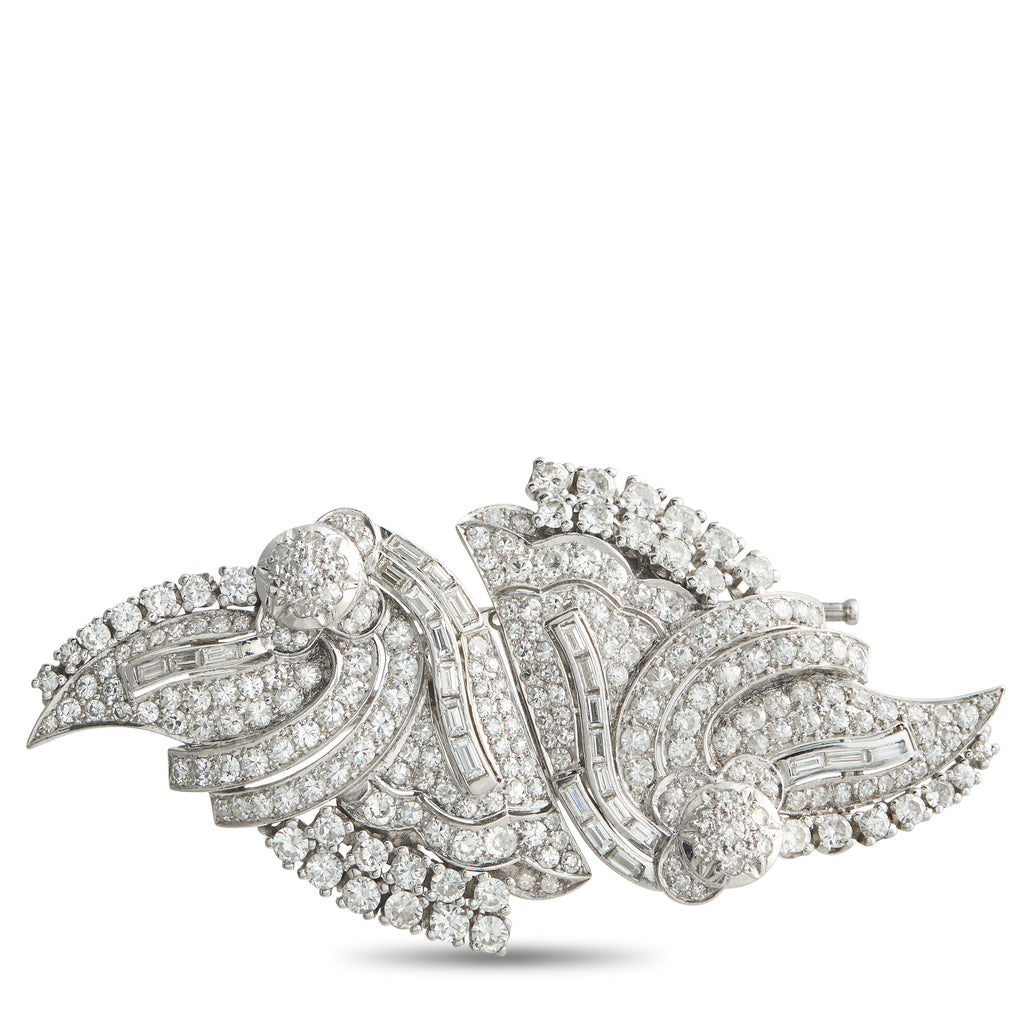 Platinum 7.50ct Diamond Brooch