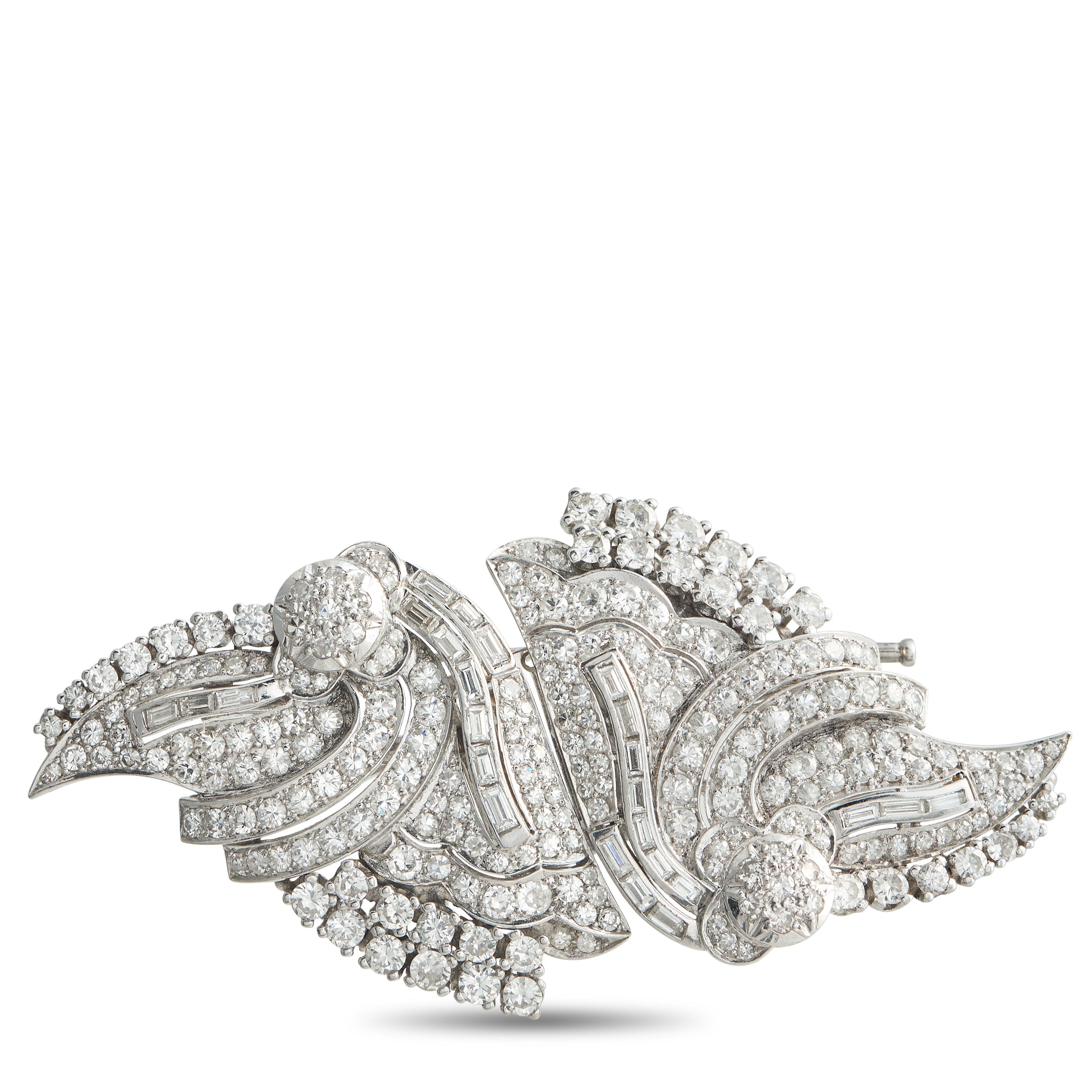 Platinum 7.50ct Diamond Brooch