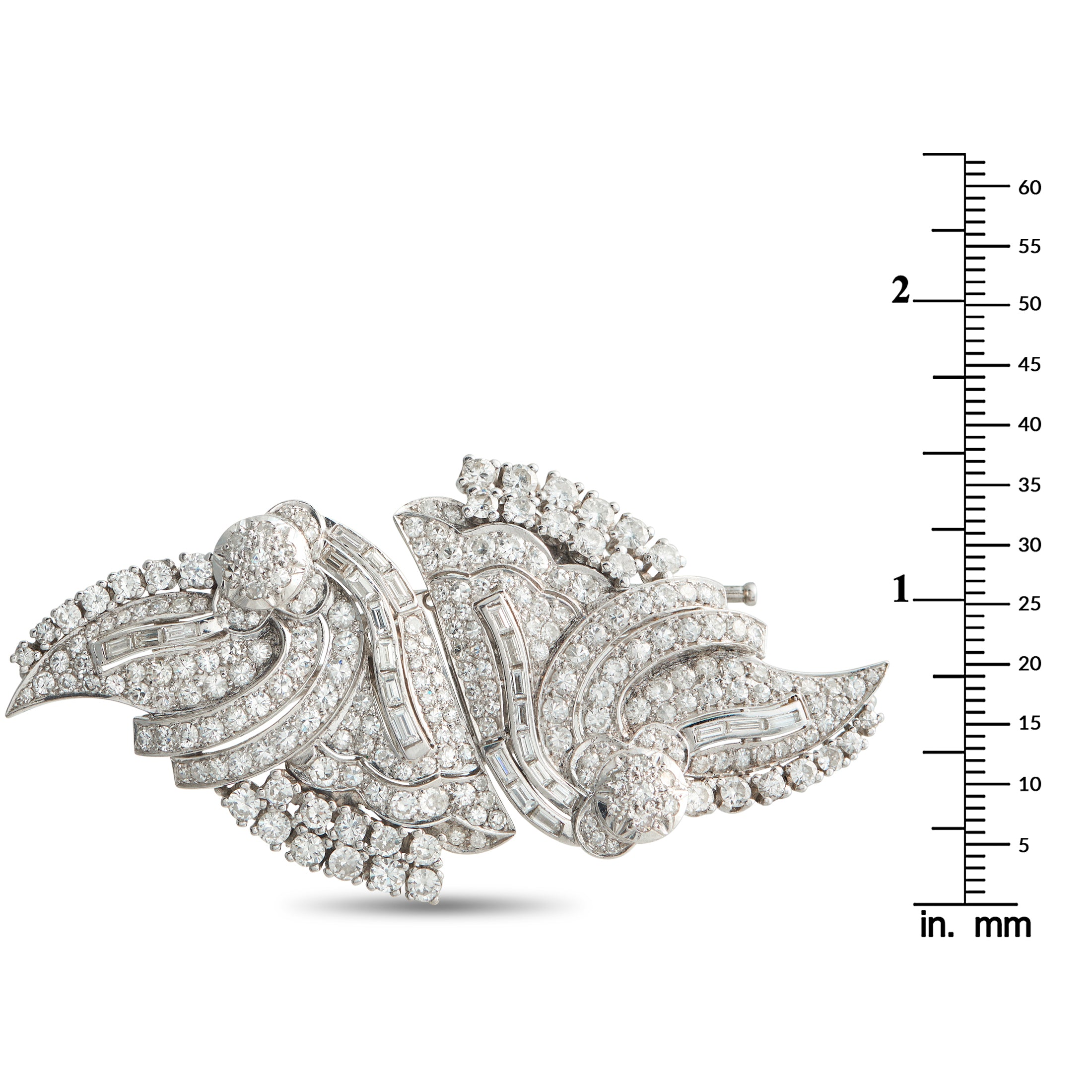 Platinum 7.50ct Diamond Brooch