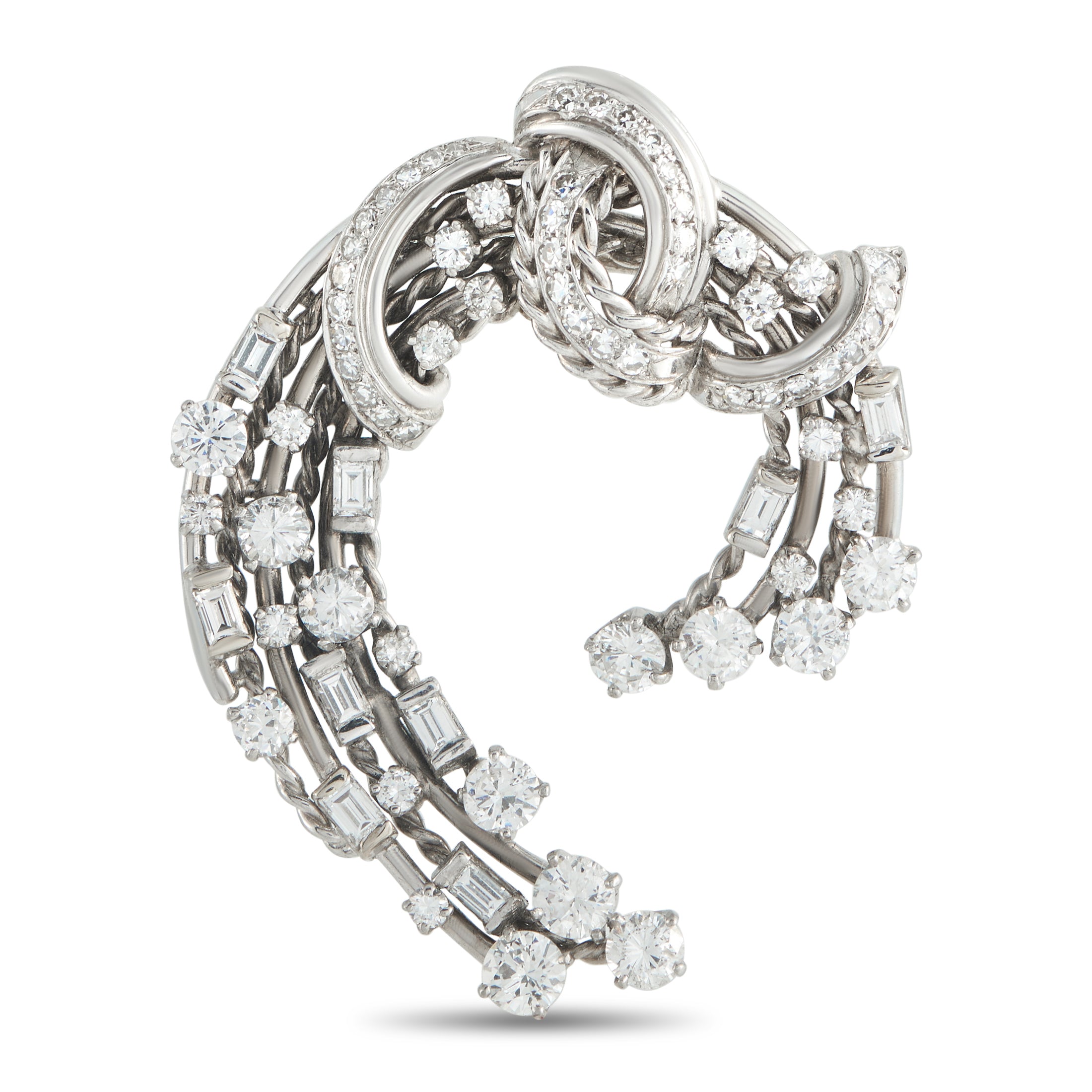 Exclusive Platinum 5.50ct Diamond Brooch