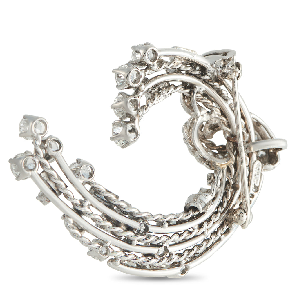Platinum 5.50ct Diamond Brooch