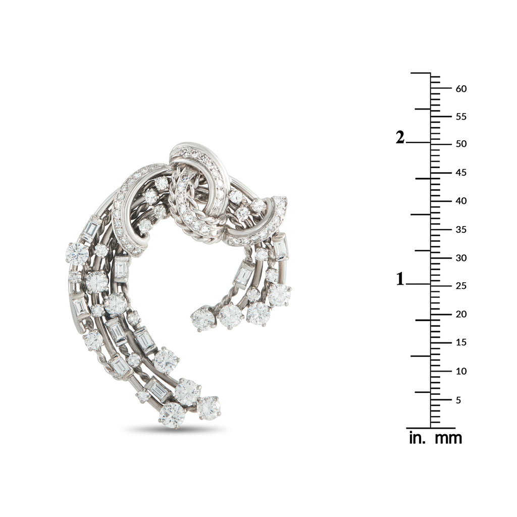 Exclusive Platinum 5.50ct Diamond Brooch