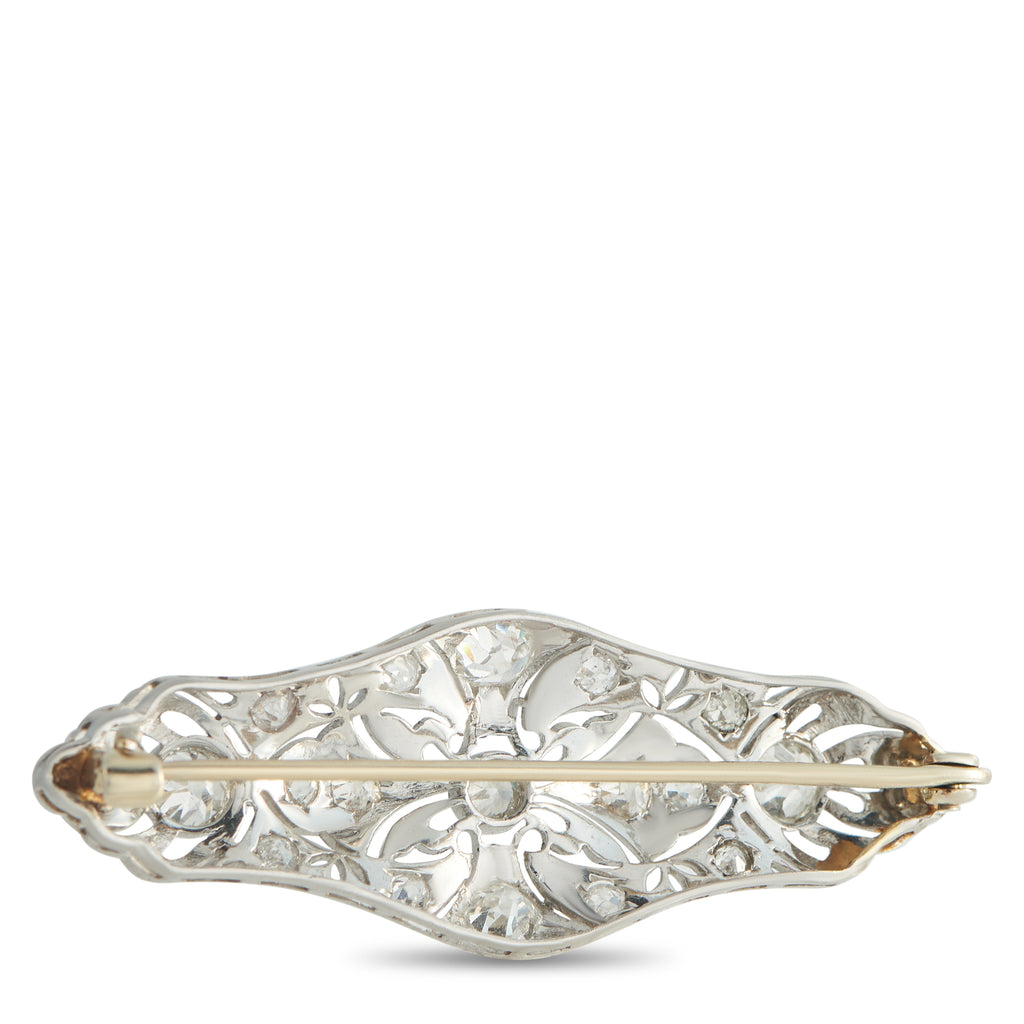 Platinum 1.75ct Diamond Brooch