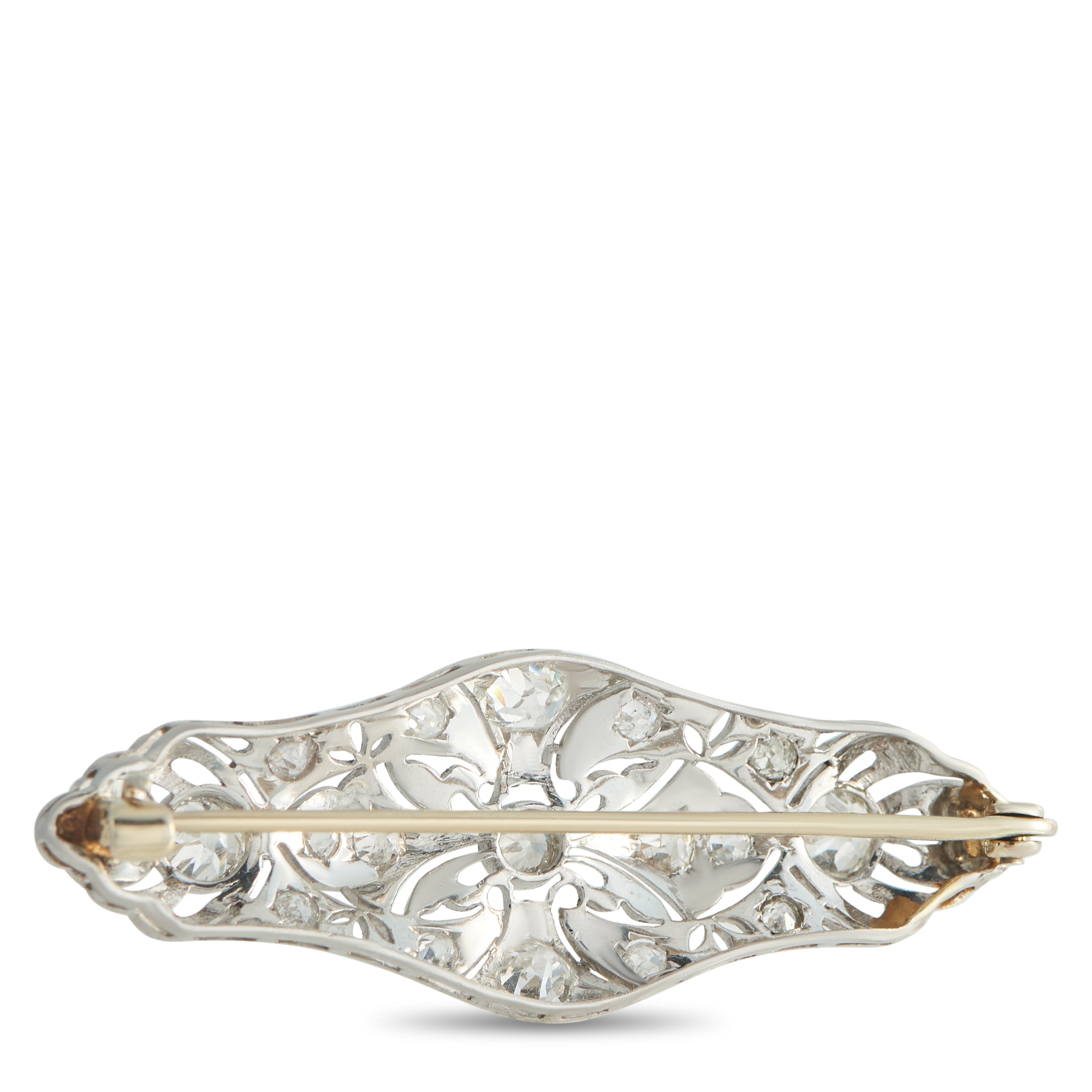 Platinum 1.75ct Diamond Brooch
