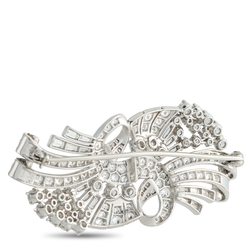 Platinum 6.0ct Diamond Brooch