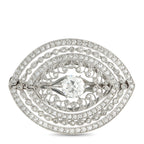 Platinum, 18K White Gold 2.0ct Diamond Brooch