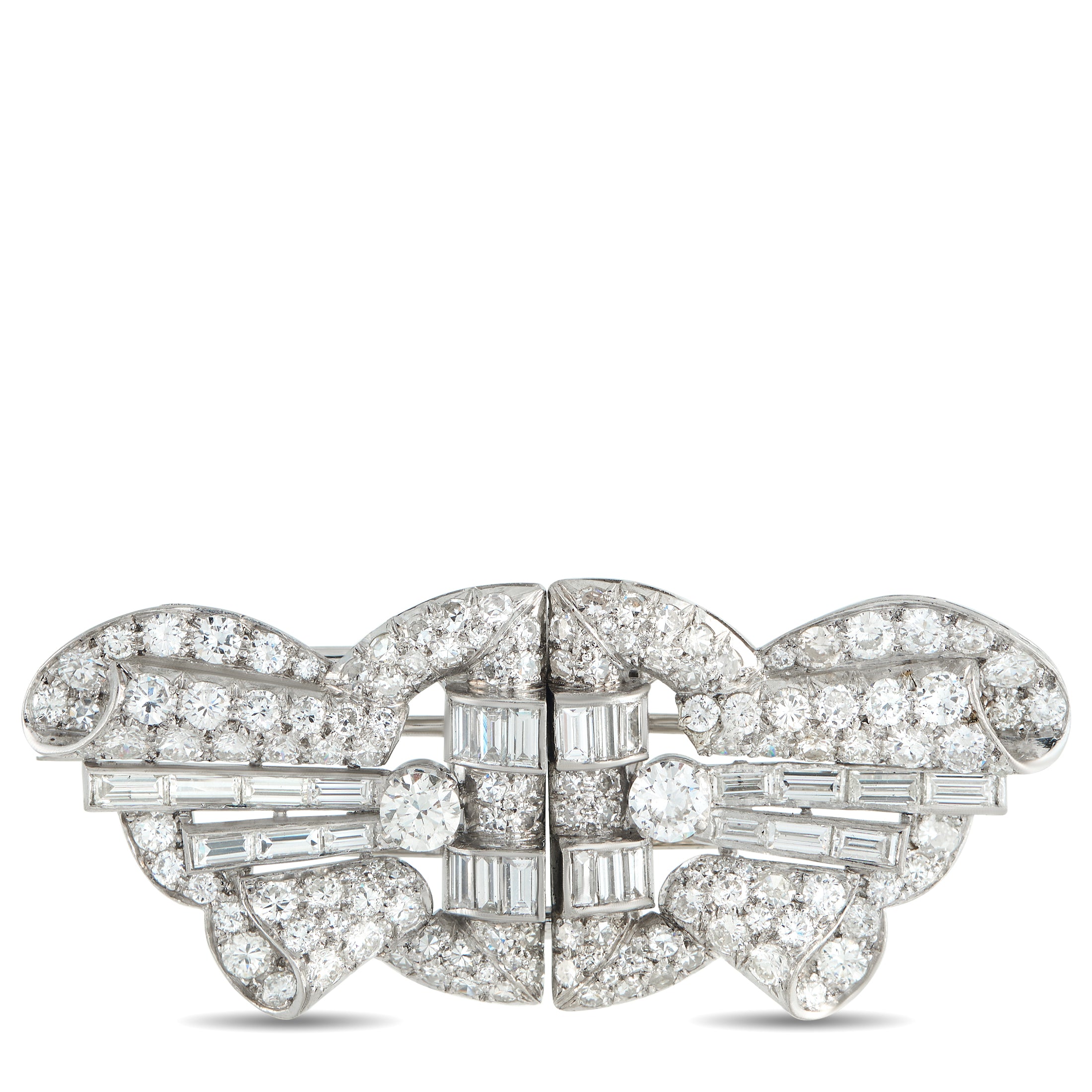 Platinum 7.70ct Diamond Brooch