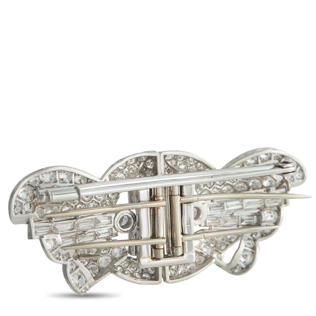 Platinum 7.70ct Diamond Brooch