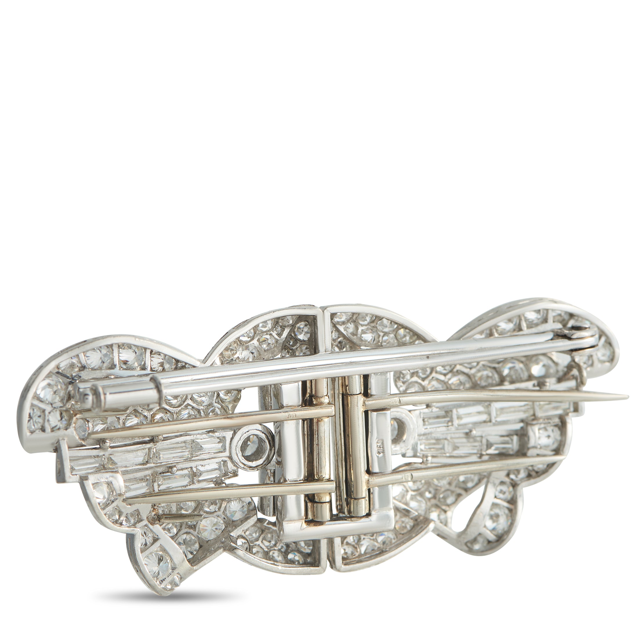Platinum 7.70ct Diamond Brooch