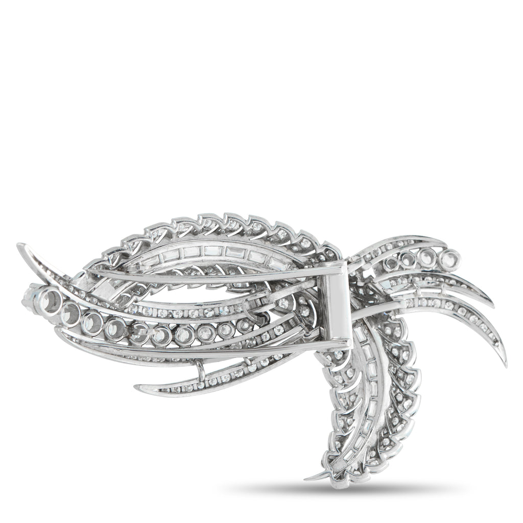 Platinum 5.25ct Diamond Brooch