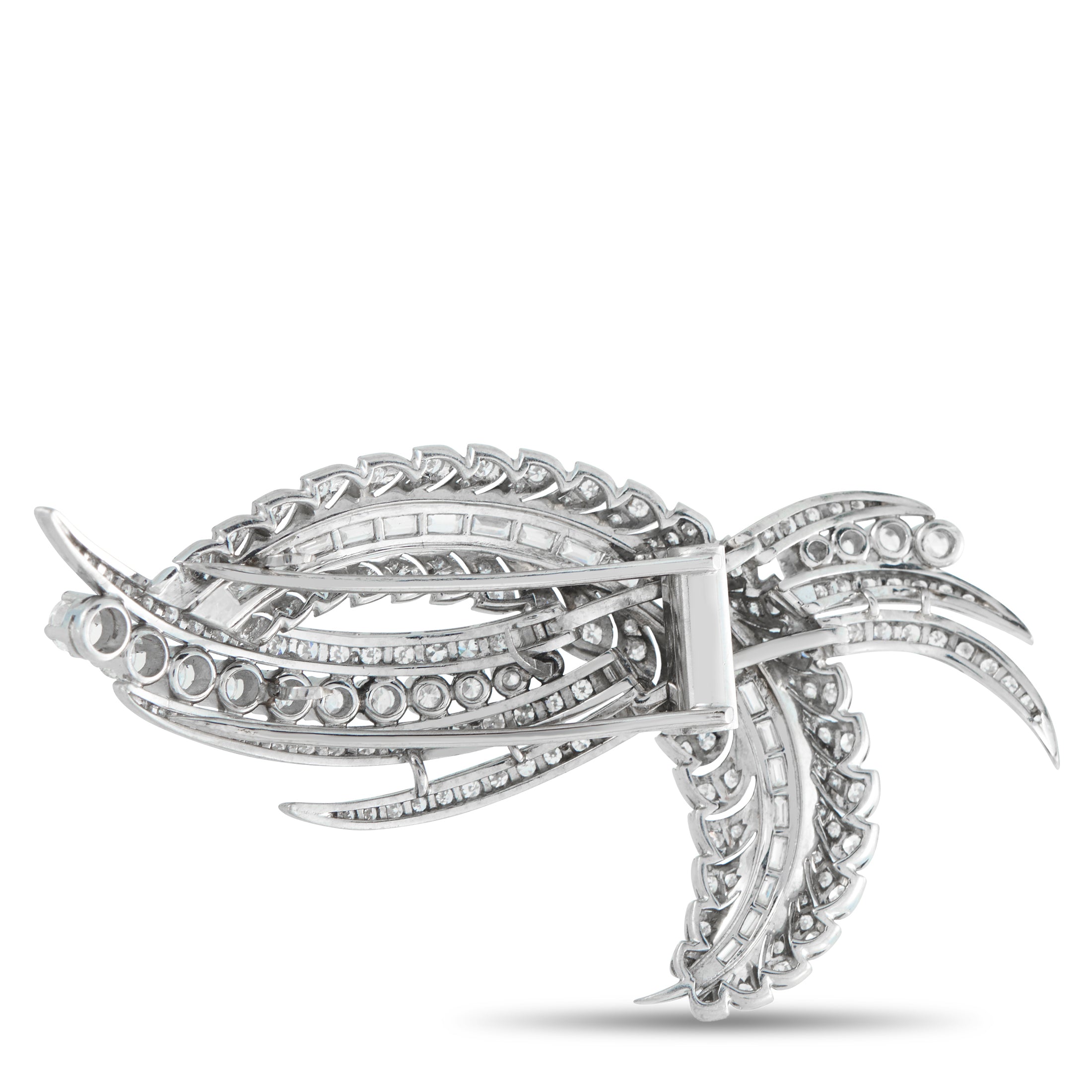 Platinum 5.25ct Diamond Brooch