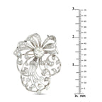 Platinum 4.07ct Diamond Victorian Spray Brooch