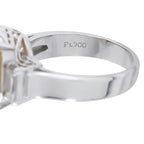 Platinum 0.46ct Diamond and Citrine Ring