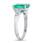 Platinum Diamond and 2.39ct Emerald Ring