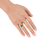 Platinum Diamond and 2.39ct Emerald Ring